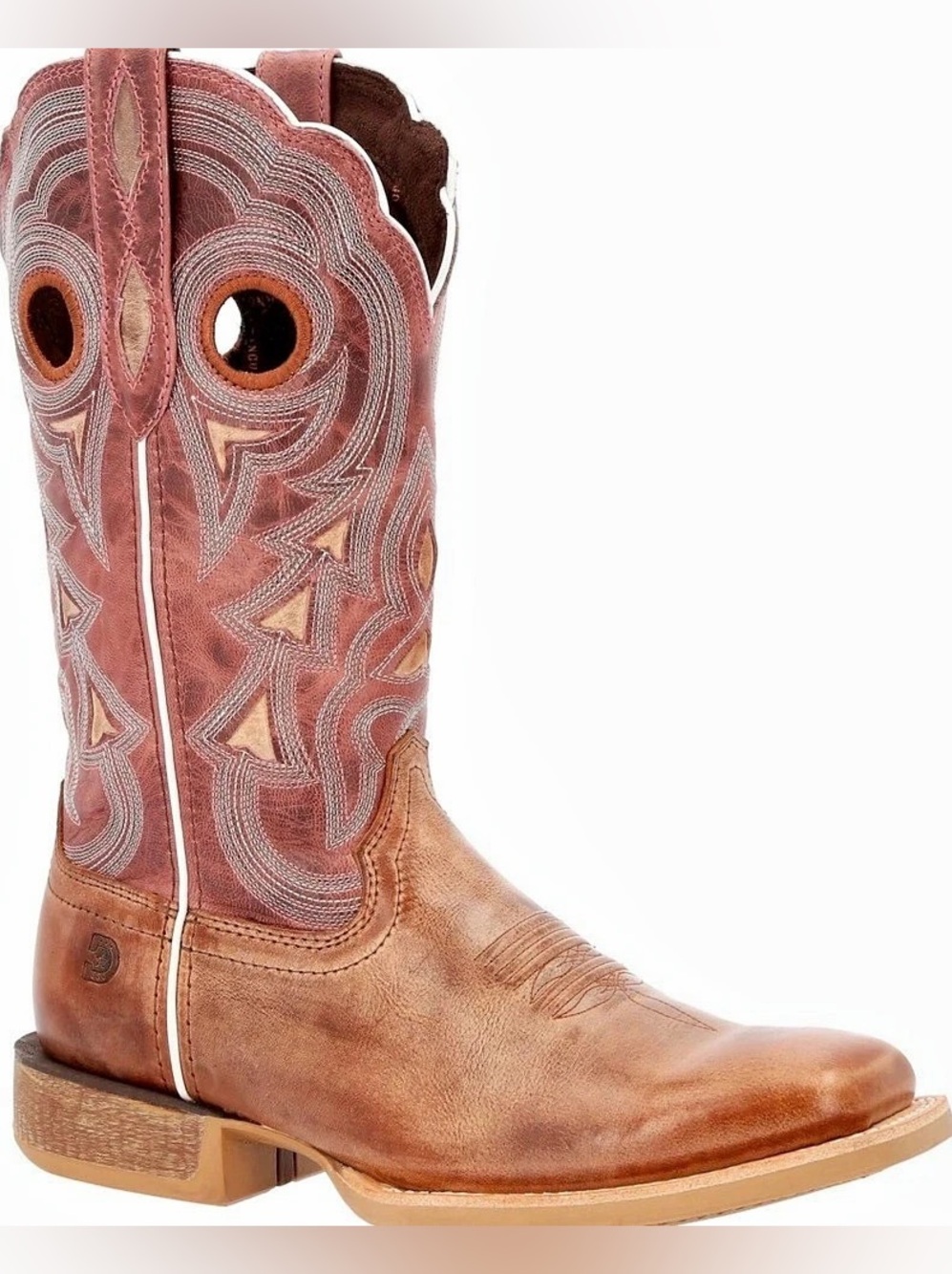 Durango Lady Rebel Pro Western Embroidered Boots in Rose Brown US 7.5M NWT
